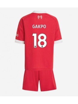 Billige Liverpool Cody Gakpo #18 Hjemmedraktsett Barn 2025-26 Kortermet (+ Korte bukser)